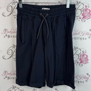 No Way Monday shorts, navy blue, dark, long Style Kids Navy Drawstring Shorts